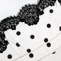 White Polka Dot Linen Midi Dress