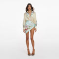 Yellow Floral Organza Blouse
