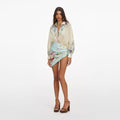 Yellow Floral Organza Blouse
