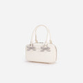 Cream Leather Mini Tote Bag