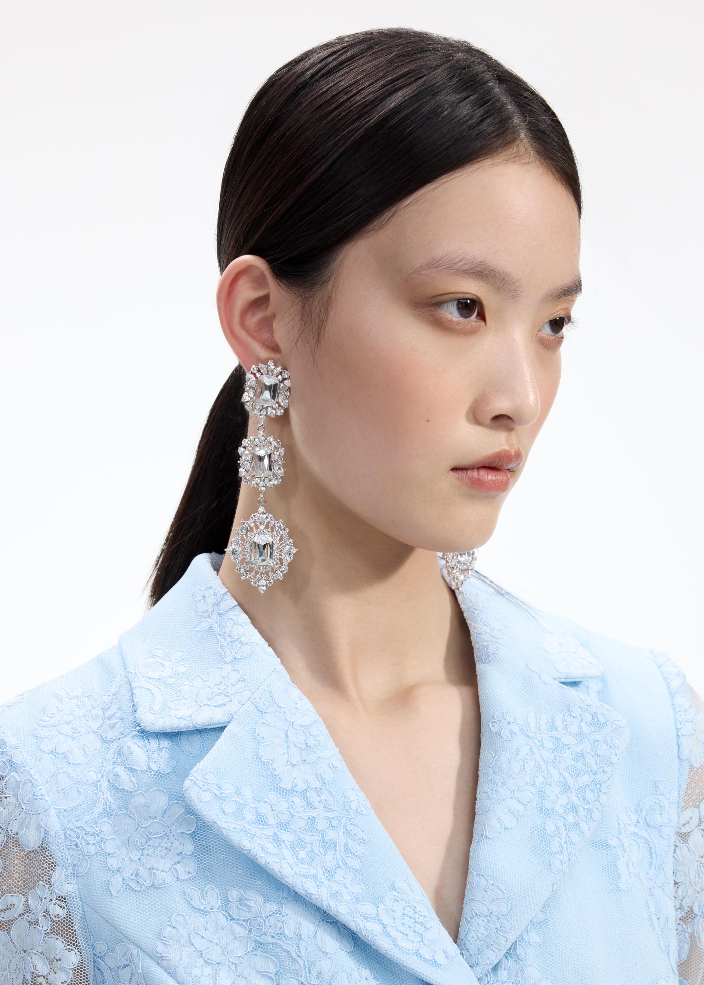 Crystal Tiered Earrings