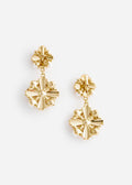 Gold Encrusted Tiered Earrings