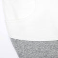 Grey Knit Denim Insert Midi Skirt