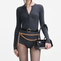Grey Wool Knit Playsuit