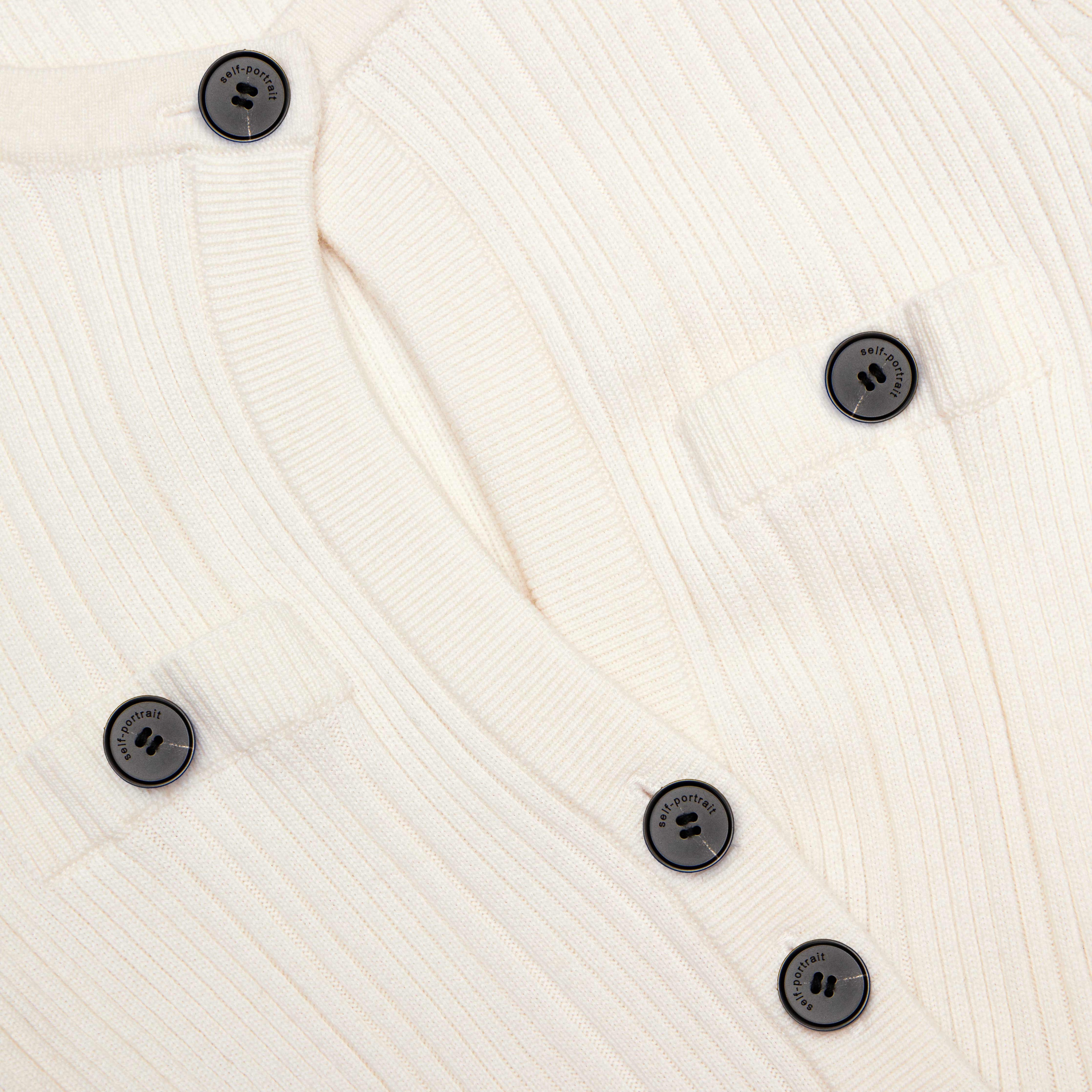 Cream Asymmetric Knit Midi Dress