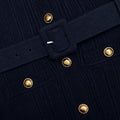 Navy Viscose Knit Midi Dress