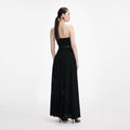 Black Bandeau Knit Maxi Dress