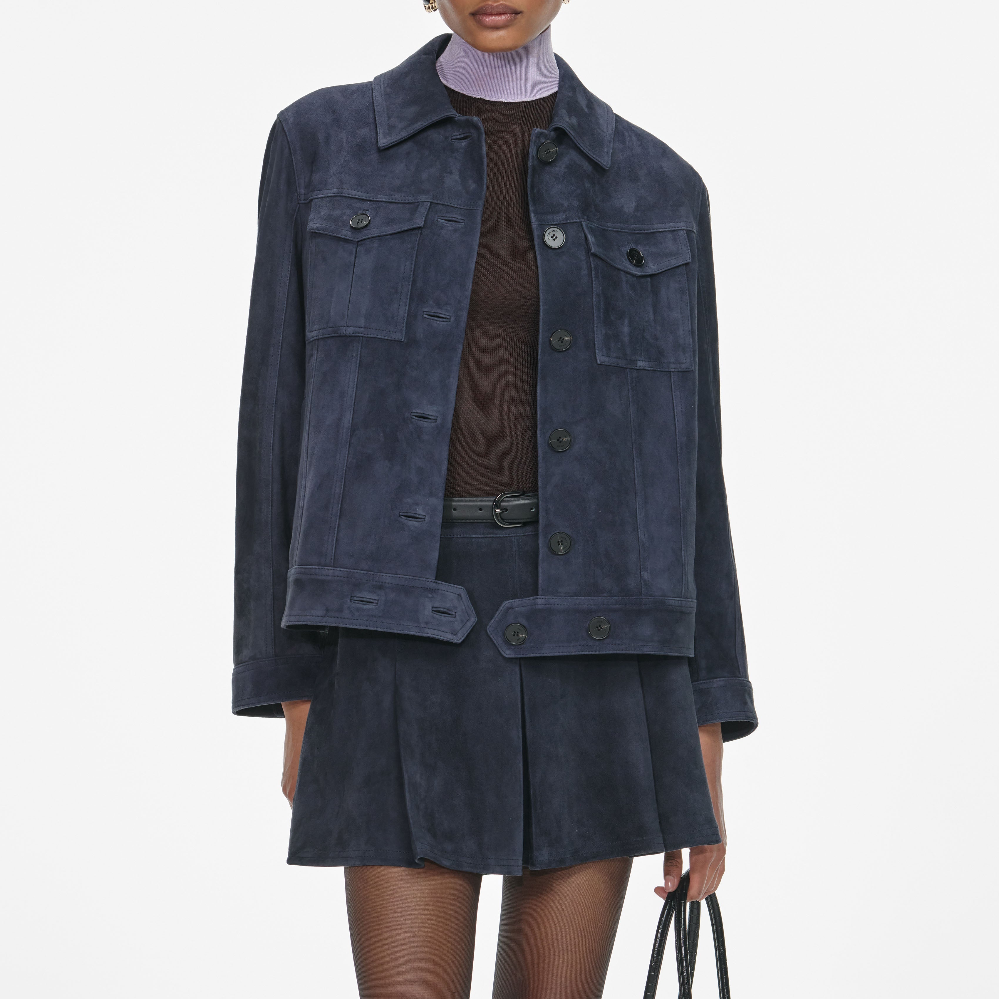 Navy Suede Jacket
