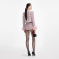 Pink Boucle Shorts