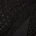 Black Rhinestone Midi Skirt
