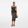 Black Taffeta Bandeau Top