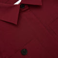 Burgundy Twill Belted Midi Dress
