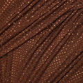 Brown Rhinestone Mesh Cut Out Top