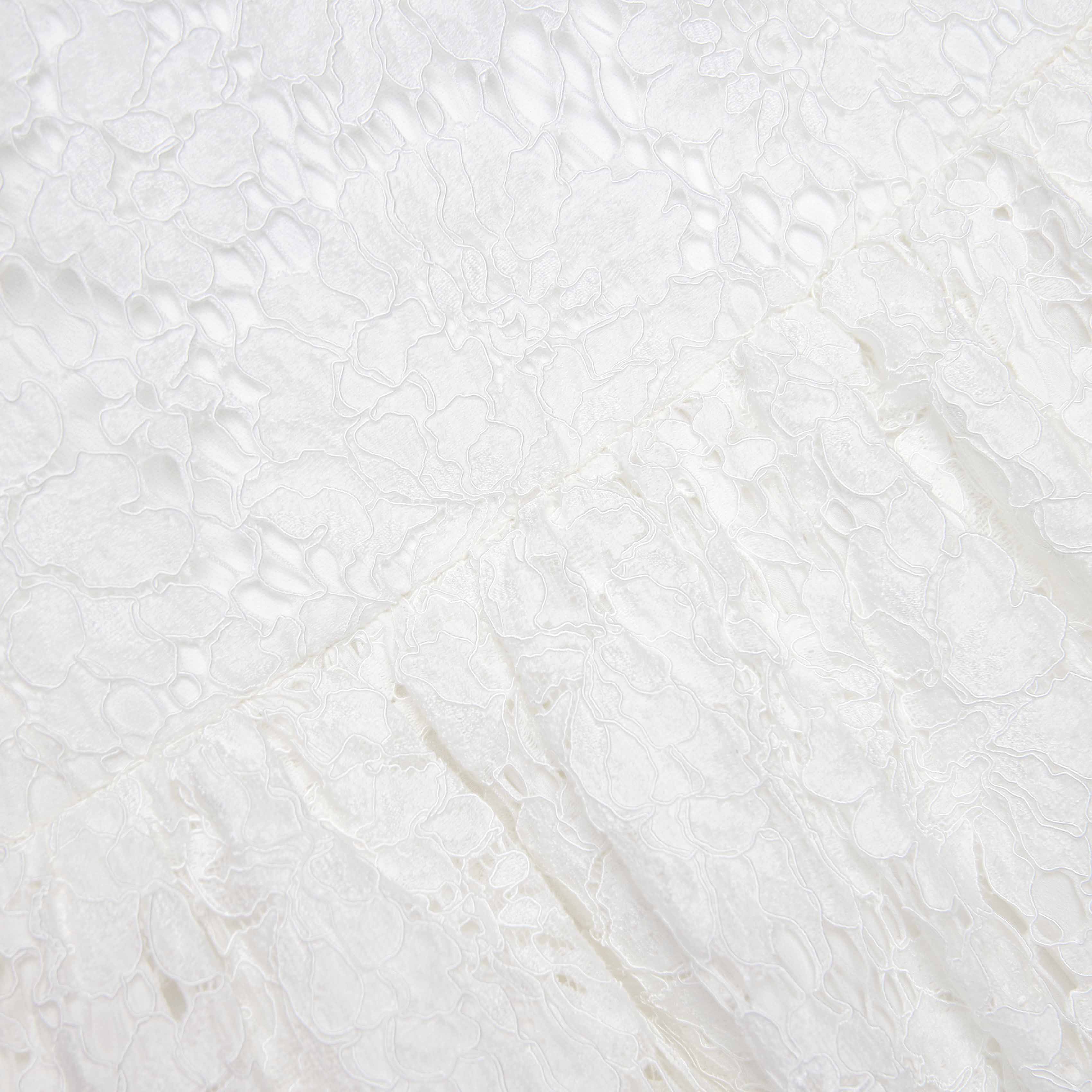 White Floral Lace Mini Dress