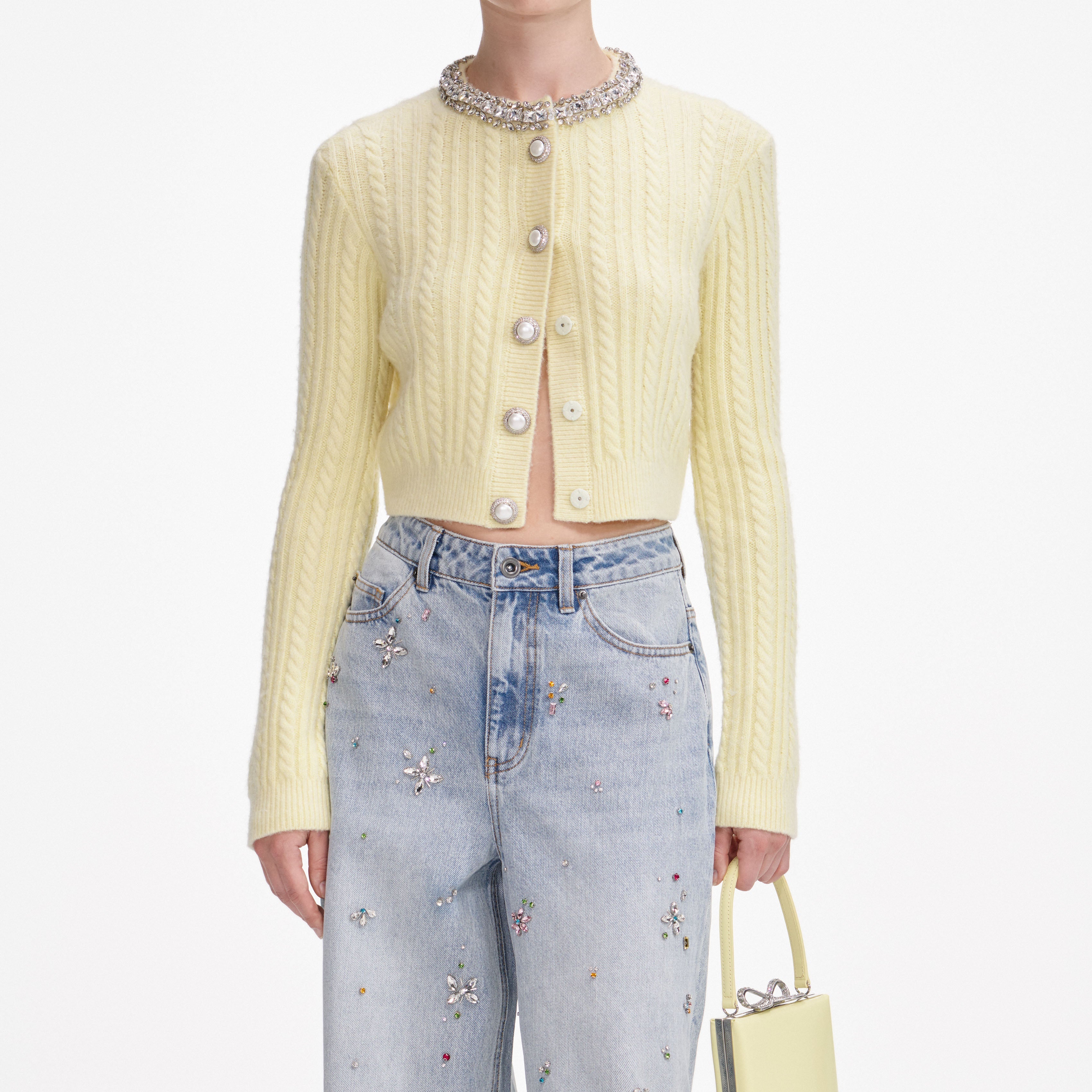 Yellow Alpaca Cardigan