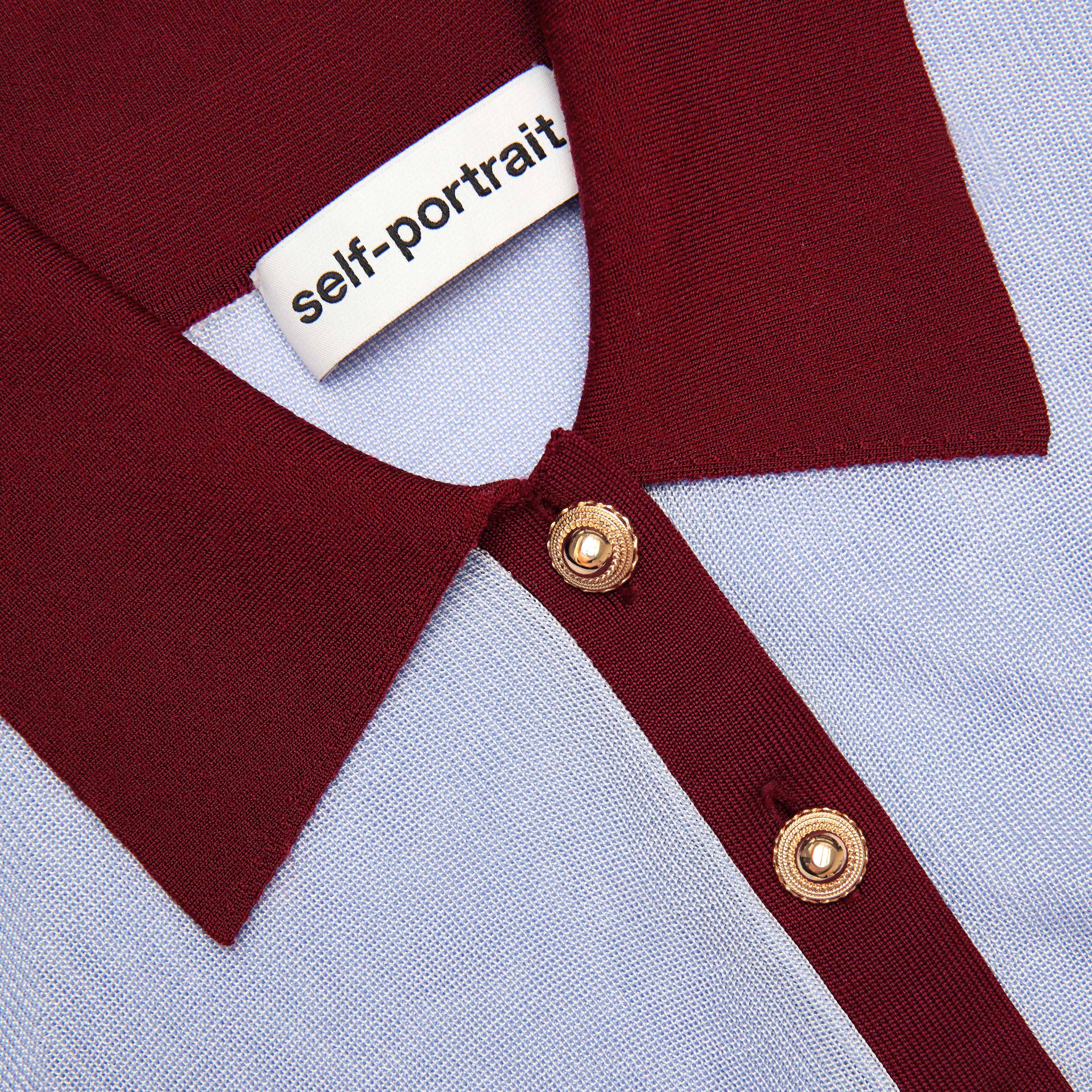 Blue Viscose Knit Bodysuit