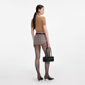 Brown Contrast Stripe Knit Top