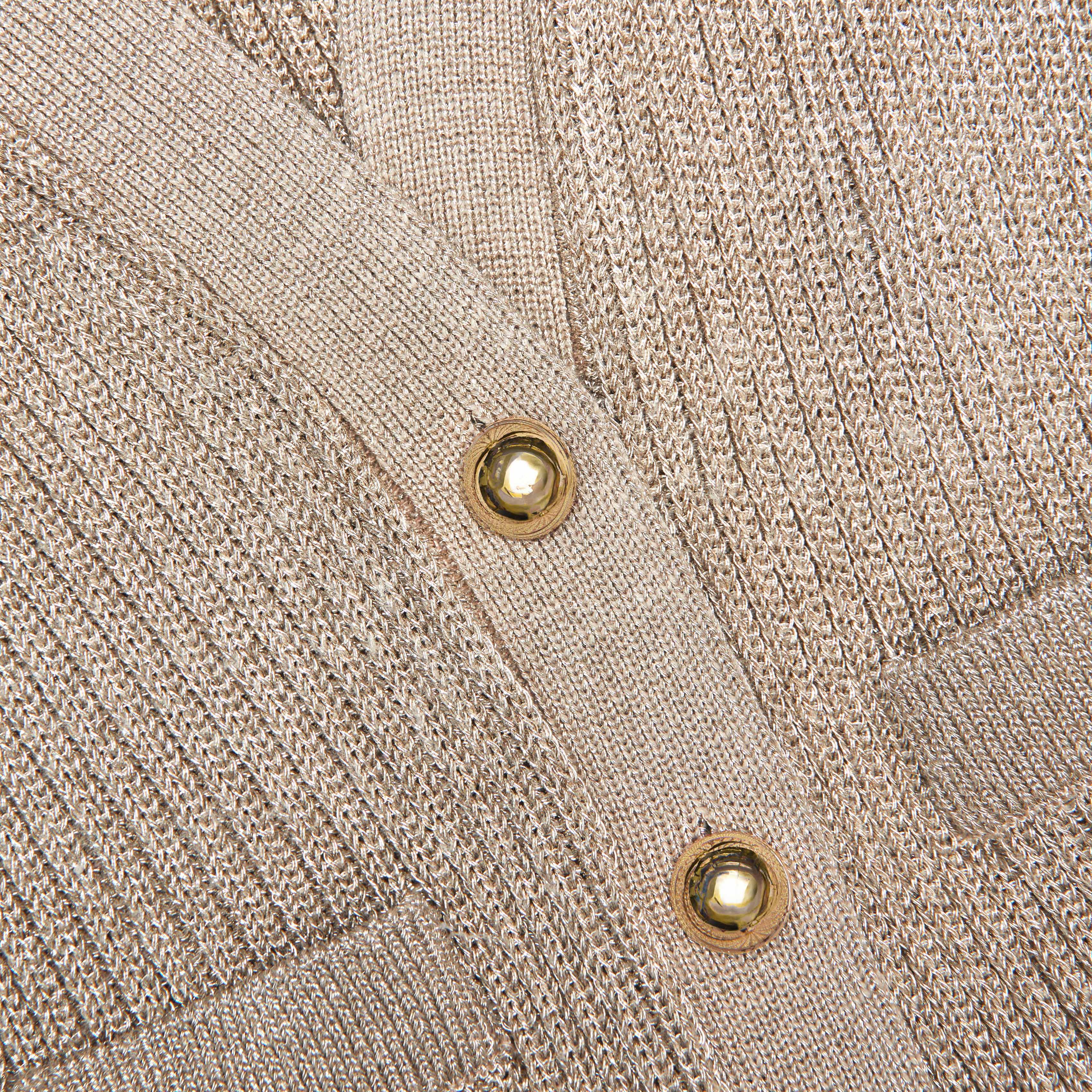 Gold Lurex Peplum Knit Mini Dress