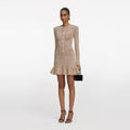 Gold Lurex Knit Mini Dress