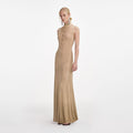 Gold Lurex Knit Maxi Dress