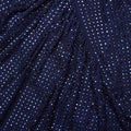 Navy Rhinestone Mesh Cut Out Midi Dress