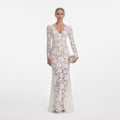 White Floral Lace Maxi Dress