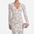 White Floral Lace Maxi Dress