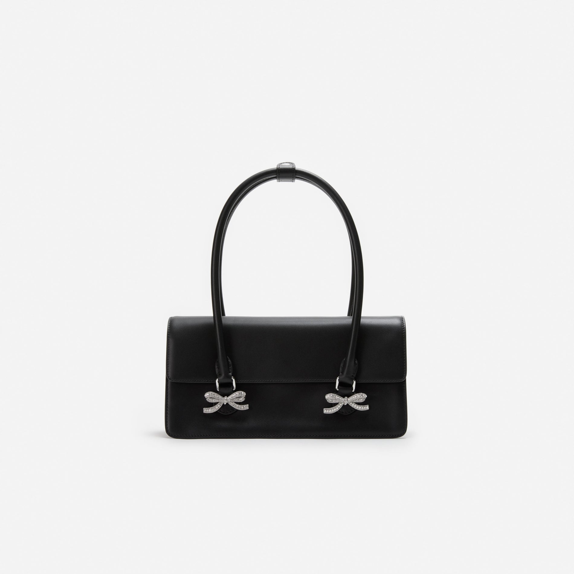 Black Soft Leather Shoulder Bag