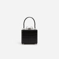 Black Croc Micro Bag