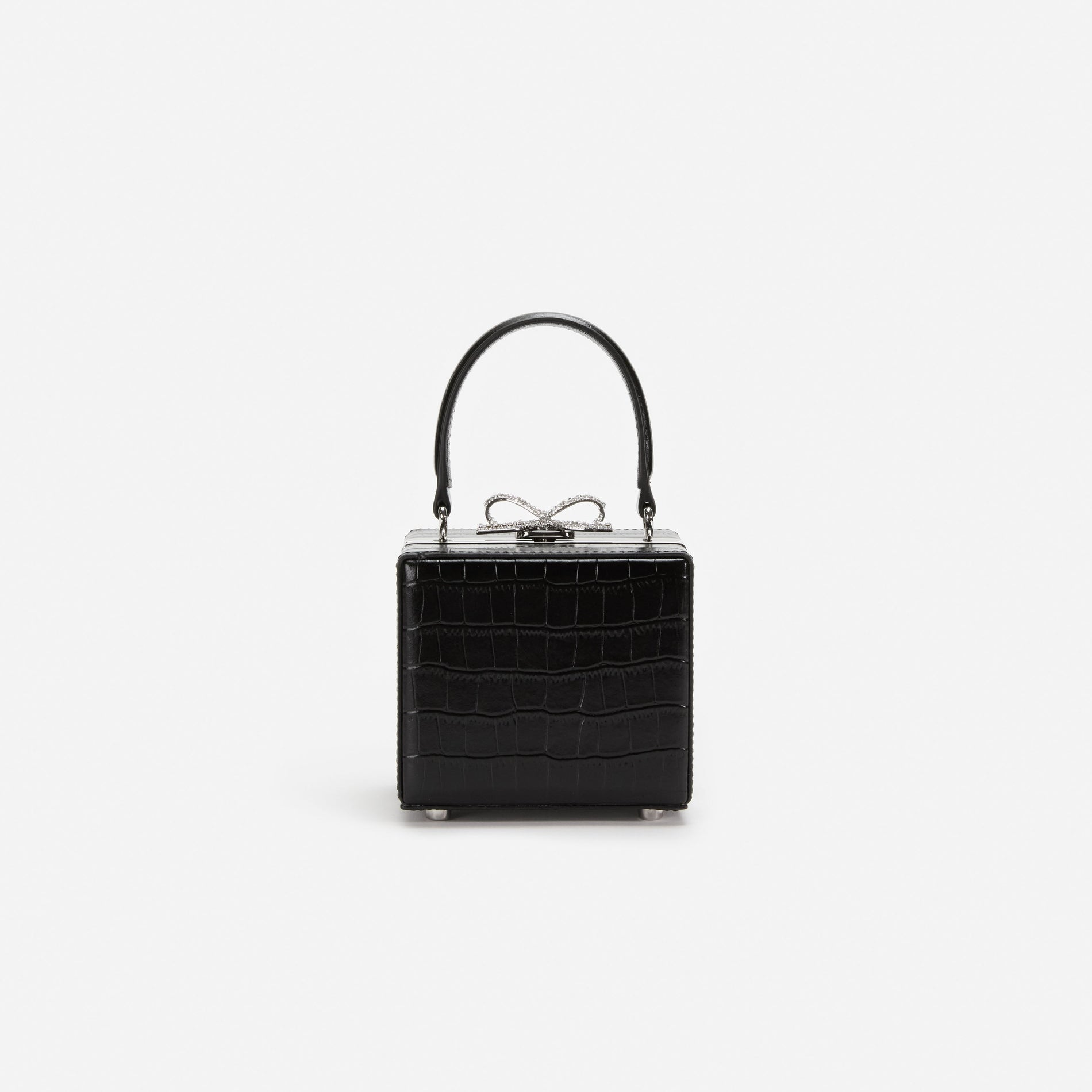 Black Croc Micro Bag