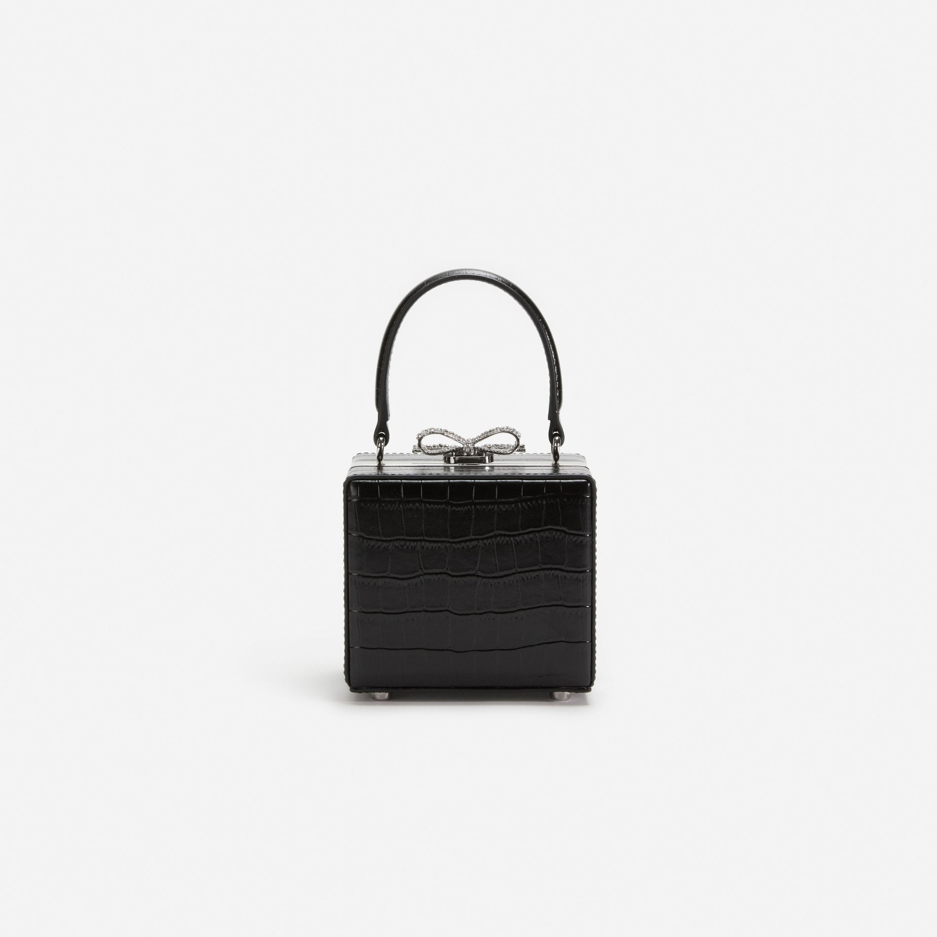 Black Croc Micro Bag