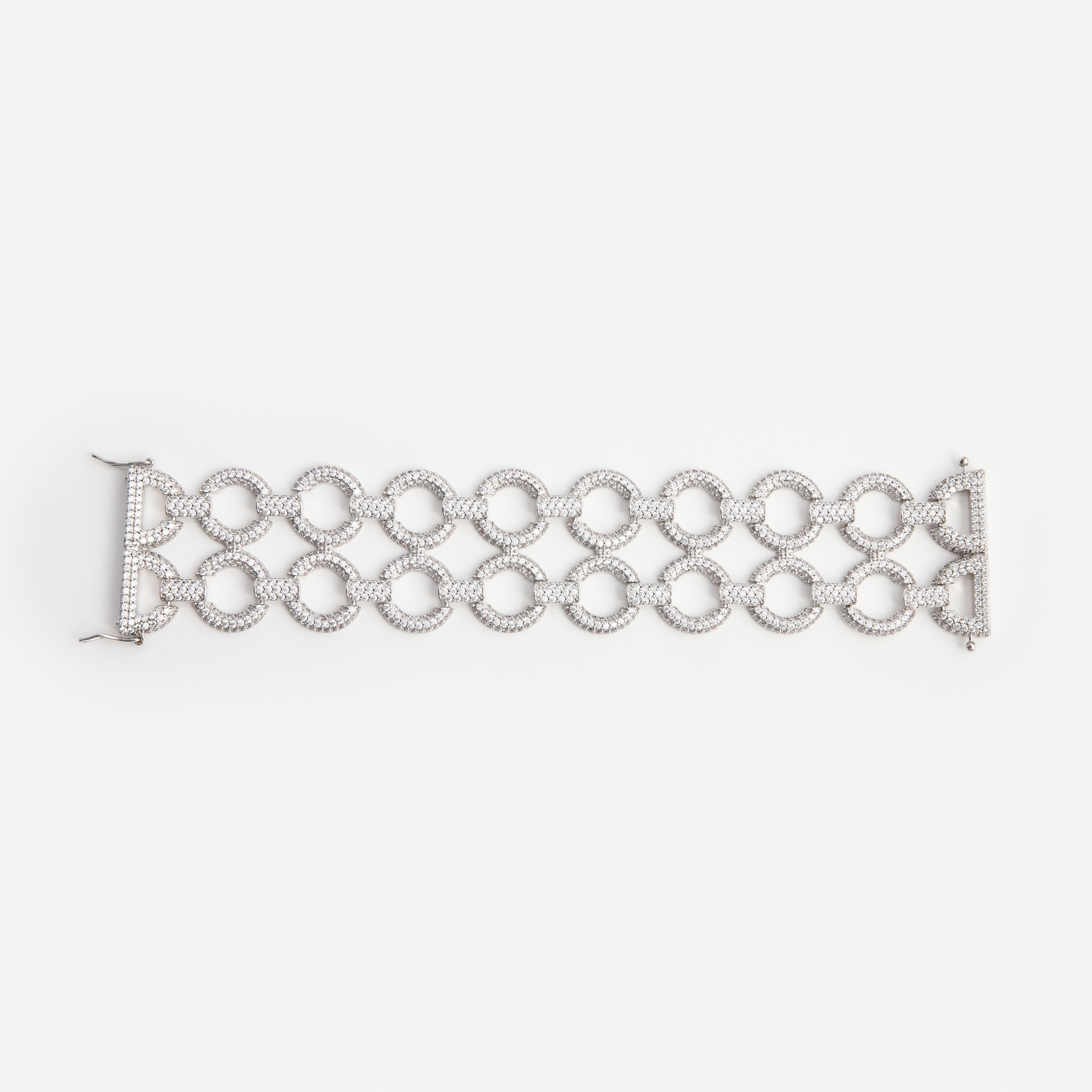 Double Crystal Link Bracelet