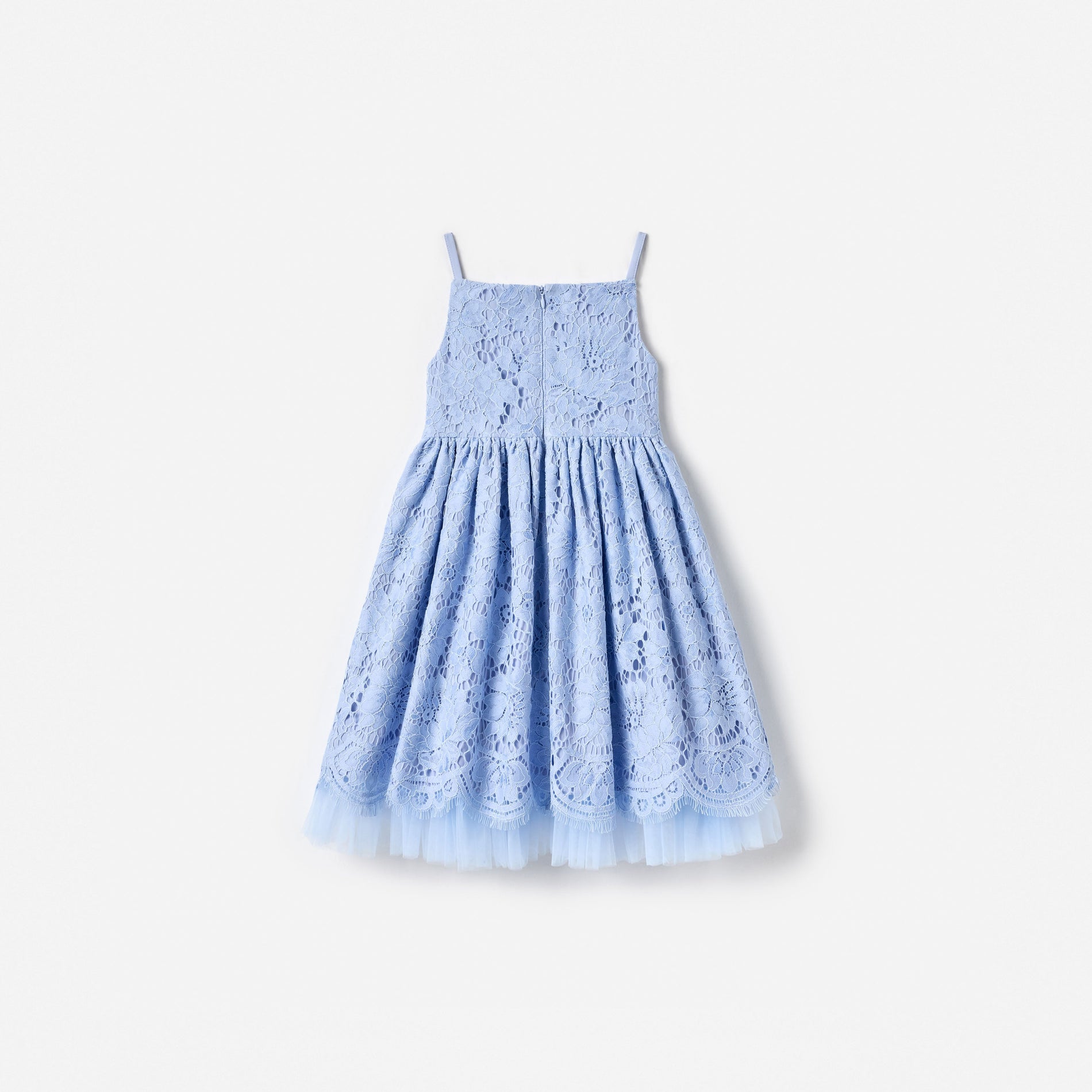 Blue Floral Lace Dress