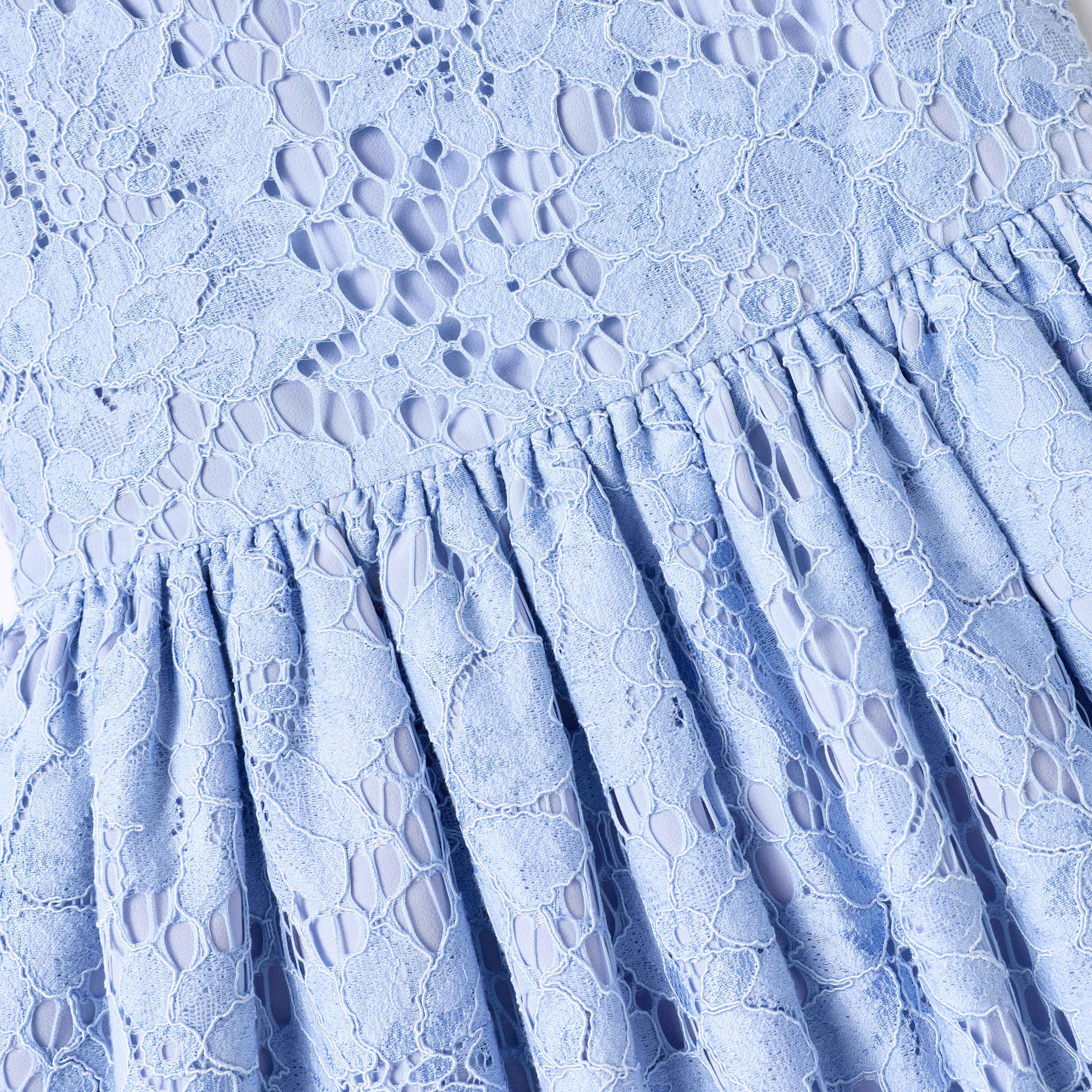 Blue Floral Lace Dress