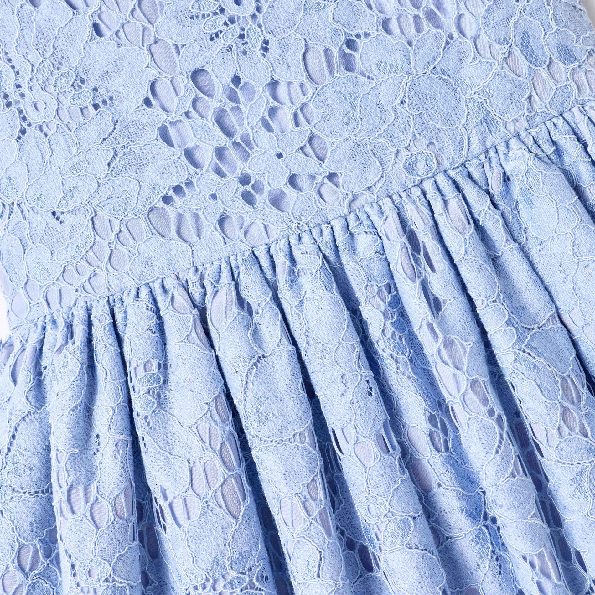 Blue Floral Lace Dress