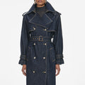 Indigo Denim Trench Coat
