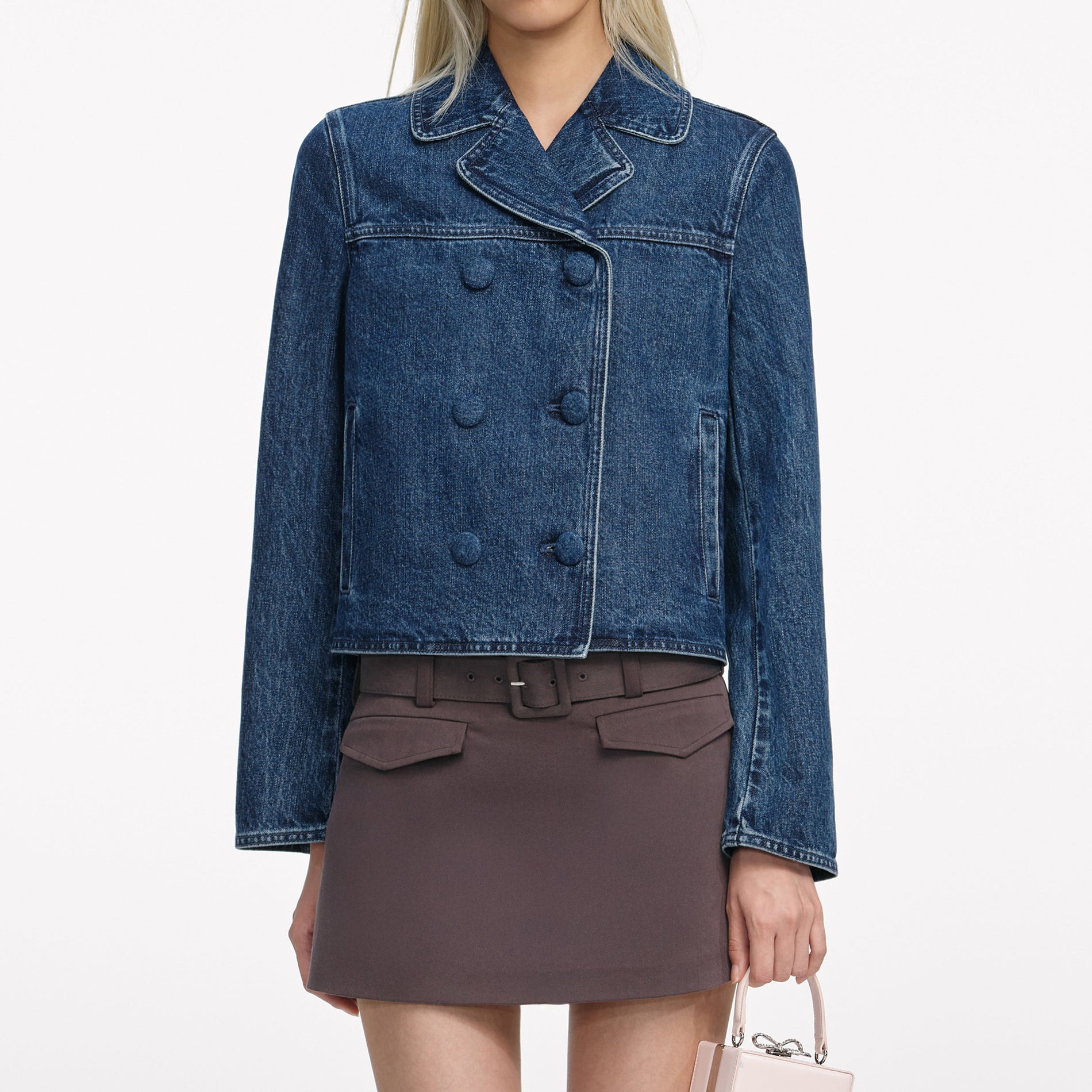 Double Breasted Denim Jacket