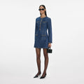 Denim Braided Mini Dress