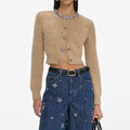 Blue Embellished Wide Leg Jeans