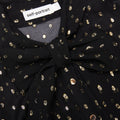 Black And Gold Tie Neck Maxi Dress