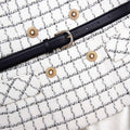 Check Boucle Midi Dress