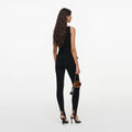 Black Wool Crepe Top