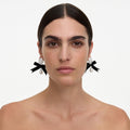 Pearl Black Bow Earring