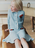 Blue Cable Knit Skirt