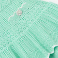 Mint Pointelle Knit Tiered Skirt