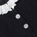 Black Boucle Lace Frill Dress