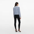 Blue Textured Denim Jacket