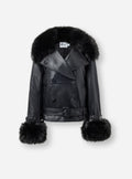 Black Belted Leather Jacket