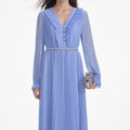 Blue Chiffon Maxi Dress