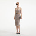 Guipure Lace Midi Skirt